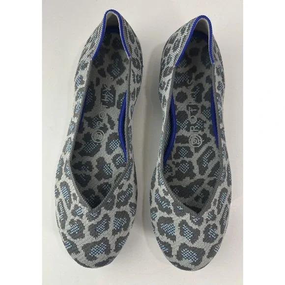 Rothy's Round Toe The Flat Ballet Slip On Knit Shoes Leopard Animal Print Sz 8.5 - Picture 13 of 13